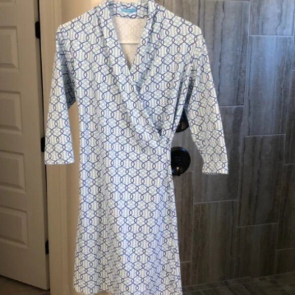 J. McLaughlin Dresses & Skirts - H. McLaughlin Print Catalina Cloth Faux Wrap Dress Size XS